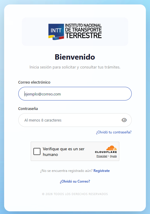 Inicio de Sesión